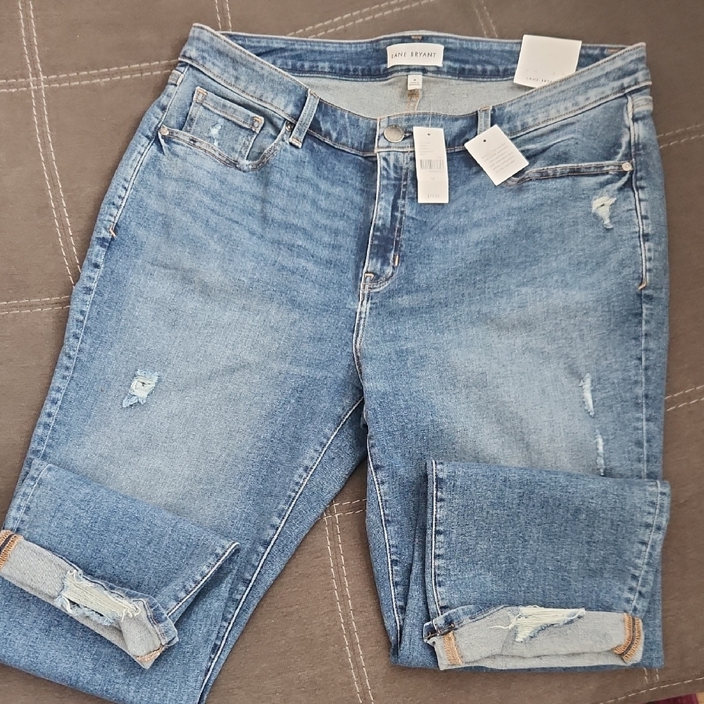 Lane Brant Blue Distressed Women's Jeans